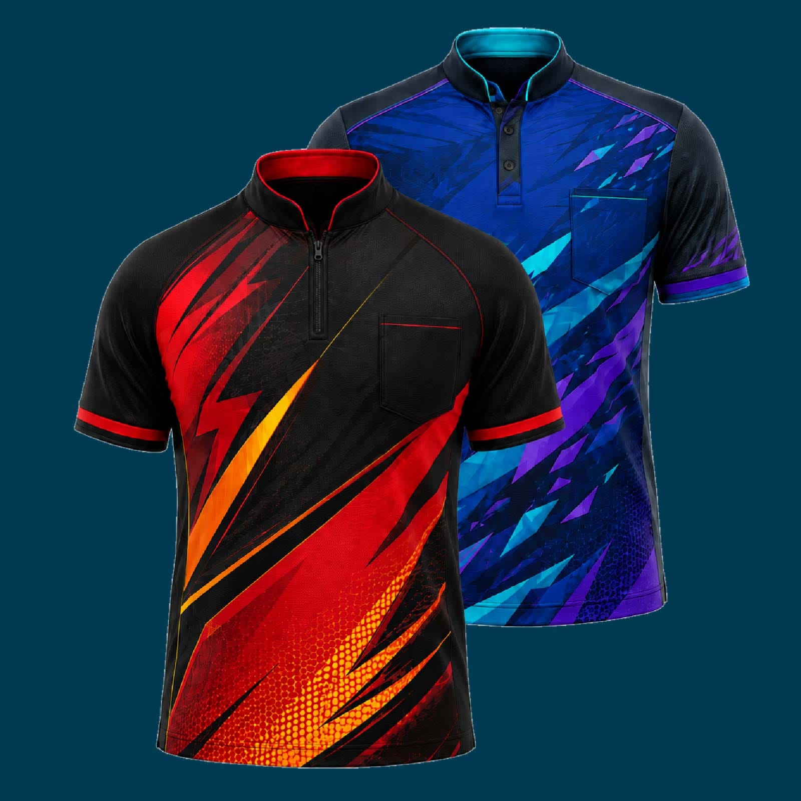Poloshirts bedrucken lassen mit Stehkragen-Half-Zip oder Knopfleiste und Brusttasche-Your Textile